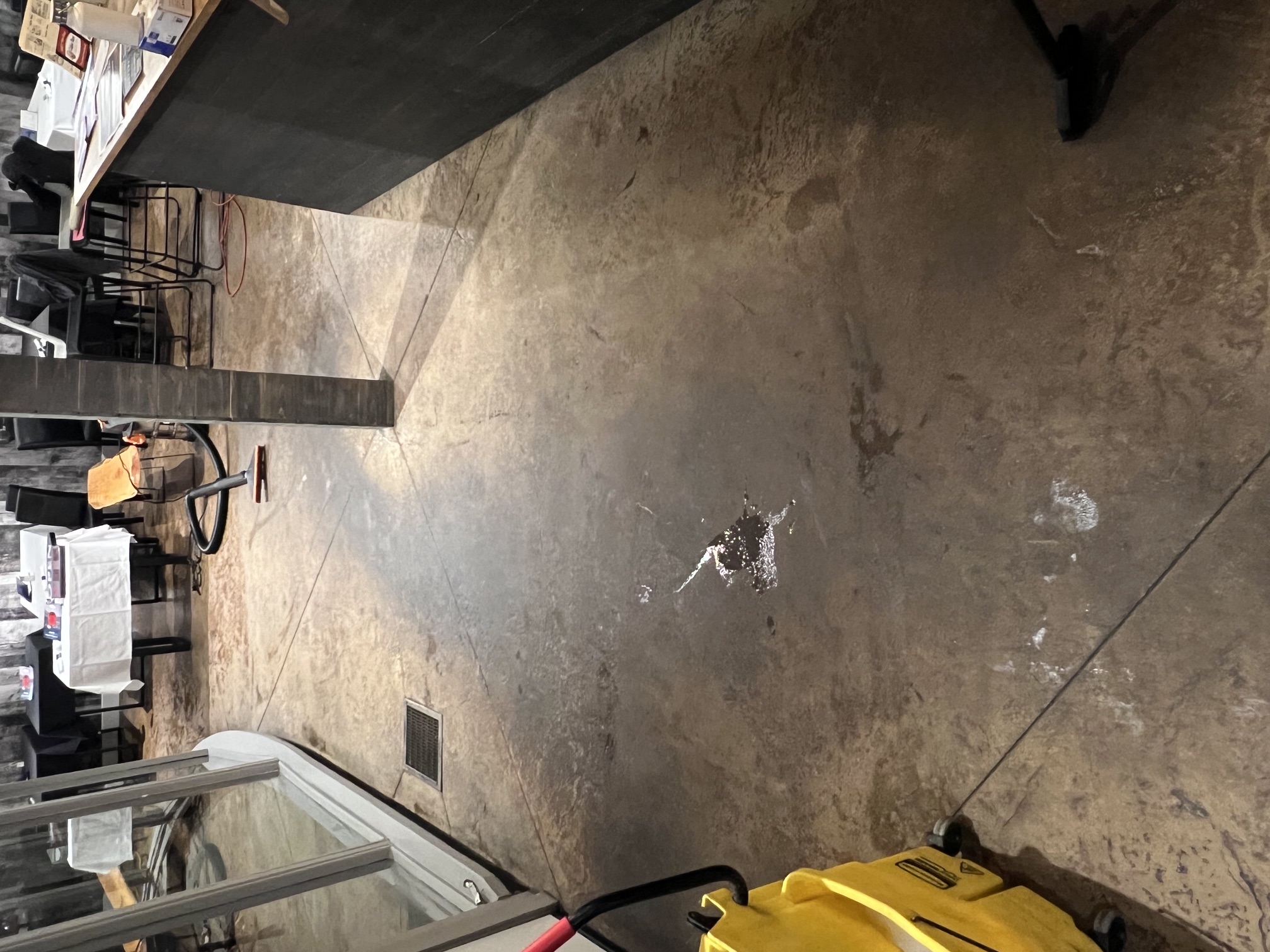 Commercial floor before cleaning